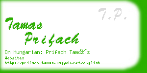 tamas prifach business card